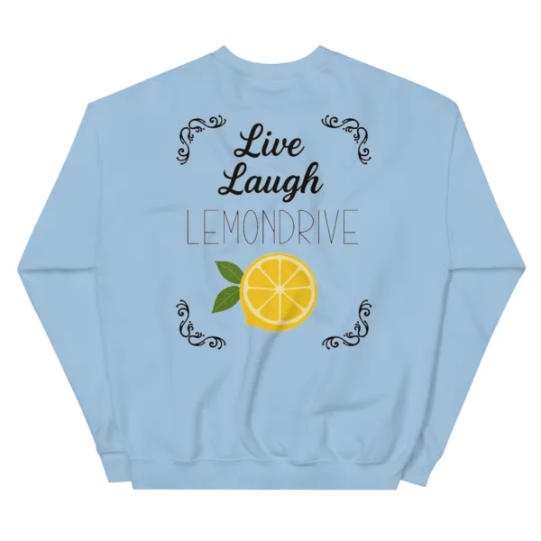 Unisex Sweatshirt „Live Laugh Lemondrive“ – Cocktail Streetwear mit Zitrone – Bild 4