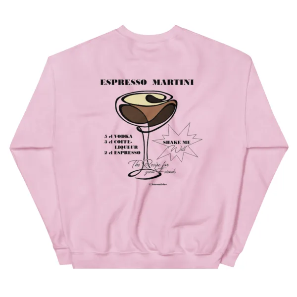 Unisex Espresso Martini Hoodie „Recipe for Good Friends“ – Cocktail Streetwear – Bild 12