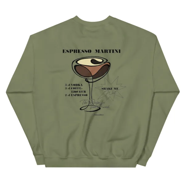 Unisex Espresso Martini Hoodie „Recipe for Good Friends“ – Cocktail Streetwear – Bild 2