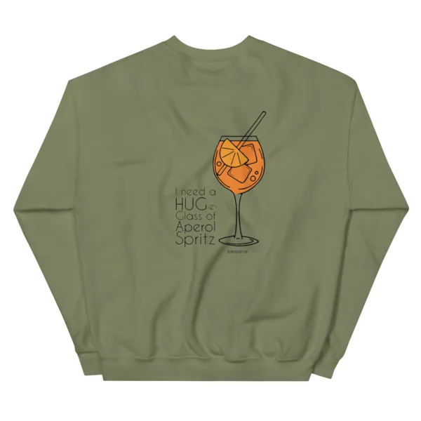 Unisex Aperol Sweatshirt „Huge Glas of Aperol Spritz“ – Cocktail Streetwear – Bild 4