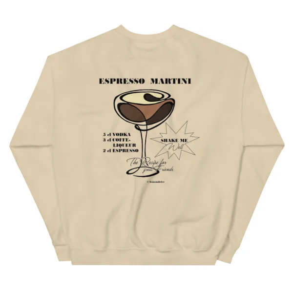 Unisex Espresso Martini Hoodie „Recipe for Good Friends“ – Cocktail Streetwear – Bild 10