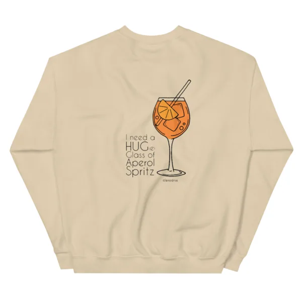 Unisex Aperol Sweatshirt „Huge Glas of Aperol Spritz“ – Cocktail Streetwear – Bild 3