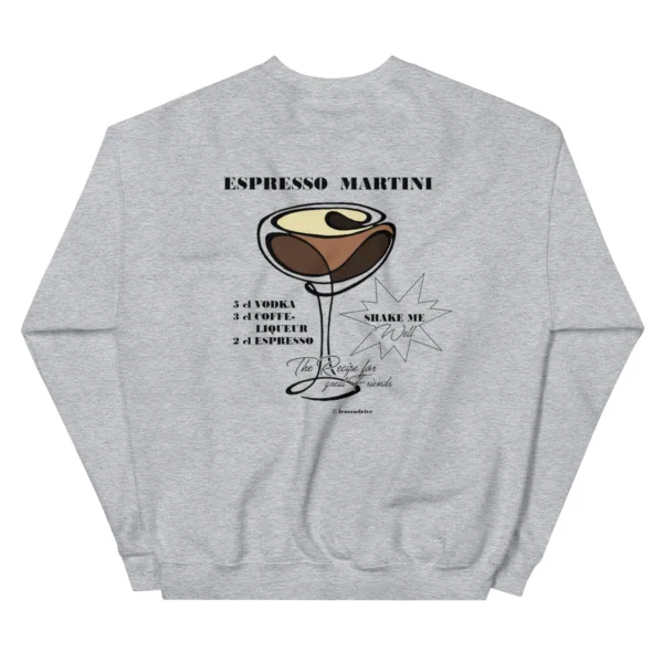 Unisex Espresso Martini Hoodie „Recipe for Good Friends“ – Cocktail Streetwear