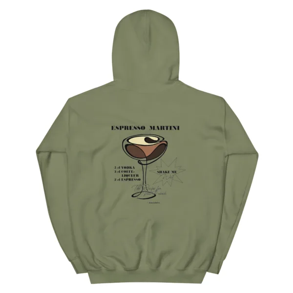 Unisex Espresso Martini Sweatshirt „Recipe for Good Friends“ – Cocktail Streetwear – Bild 2