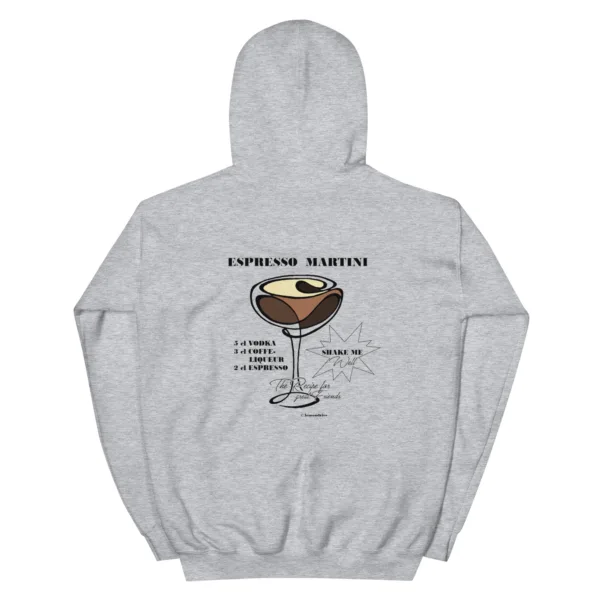 Unisex Espresso Martini Sweatshirt „Recipe for Good Friends“ – Cocktail Streetwear – Bild 4